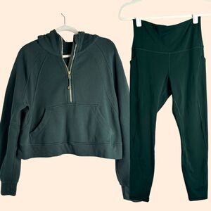 Lululemon Scuba Hoodie Legacy Green Set
